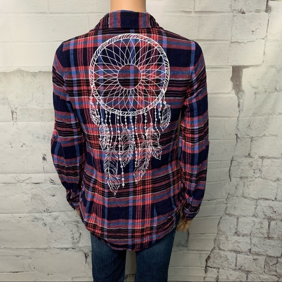 Derek Heart Tops - Derek Heart Dreamcatcher Plaid Top